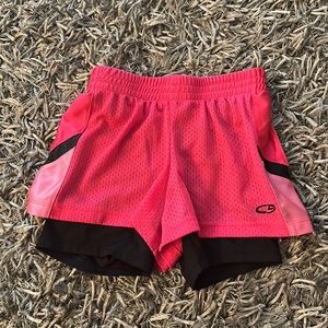 Girls Pink Champion Sports Shorts